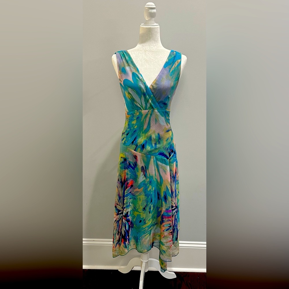 Turquoise floral dress